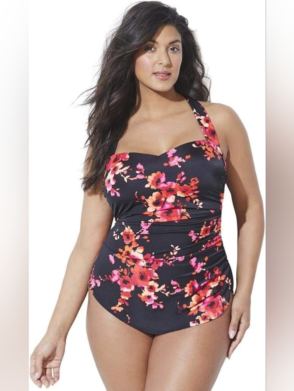 Swimsuits For All   Plus Size Chlorine Resistant  One Piece Swimsuit Size 24
